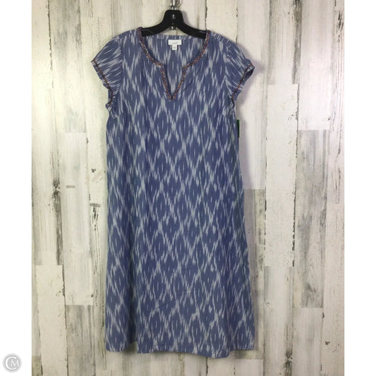 Dress Casual Midi By Pure Jill In Blue & White, Size: M