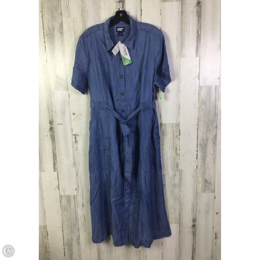 Dress Casual Maxi By Lands End In Blue, Size: L