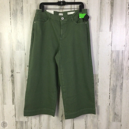 Jeans Cropped By J. Jill In Green Denim, Size: 16