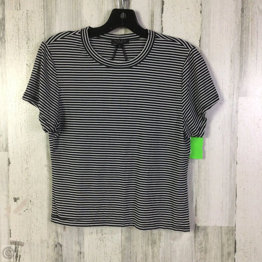 Top Short Sleeve Basic By Rag And Bone In Black & White, Size: L