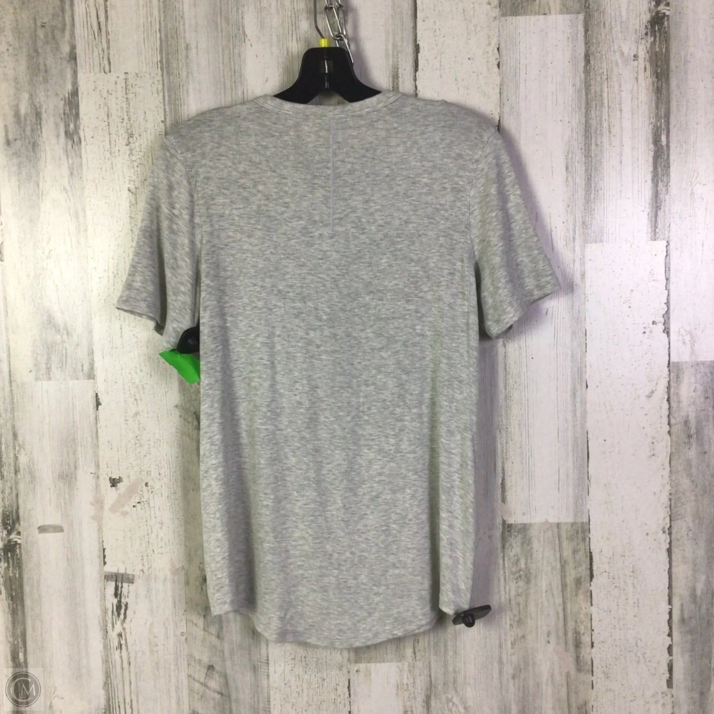 Athletic Top Short Sleeve By Lululemon In Grey, Size: 10
