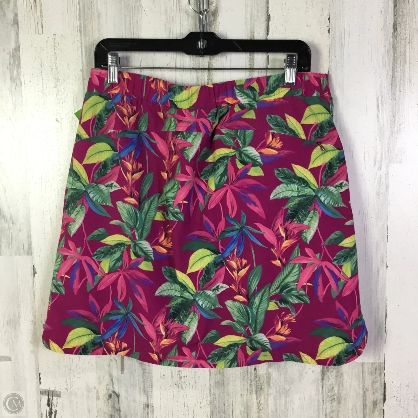 Athletic Skort By Chicos In Green & Purple, Size: L
