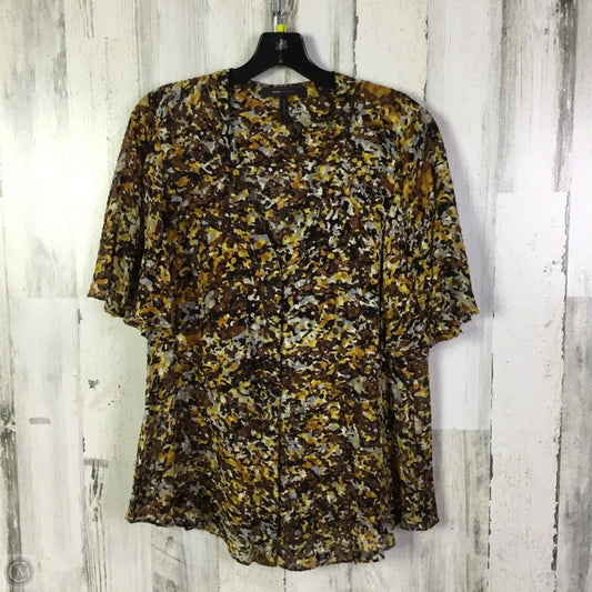 Blouse Short Sleeve By Bcbgmaxazria In Multi-colored, Size: S