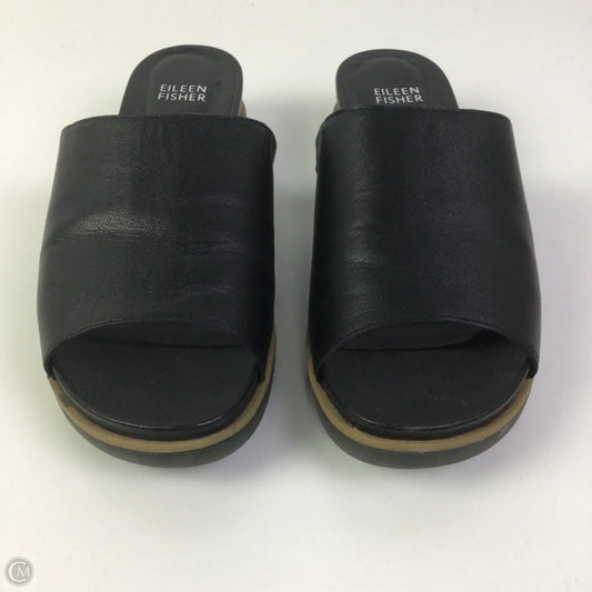 Sandals Flats By Eileen Fisher In Black, Size: 8.5