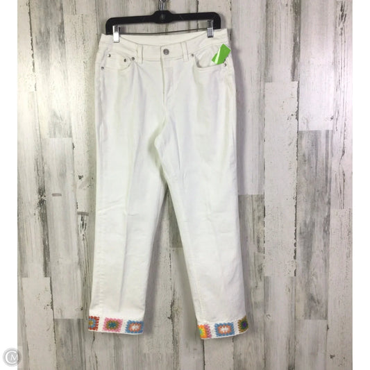 Jeans Straight By Clothes Mentor In Ivory, Size: 14