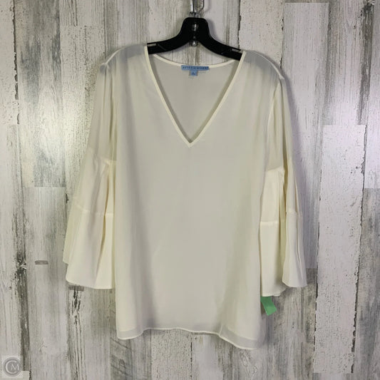 Blouse 3/4 Sleeve By Antonio Melani In Cream, Size: L