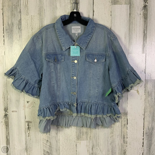 Top Short Sleeve By Hayden La In Blue Denim, Size: M