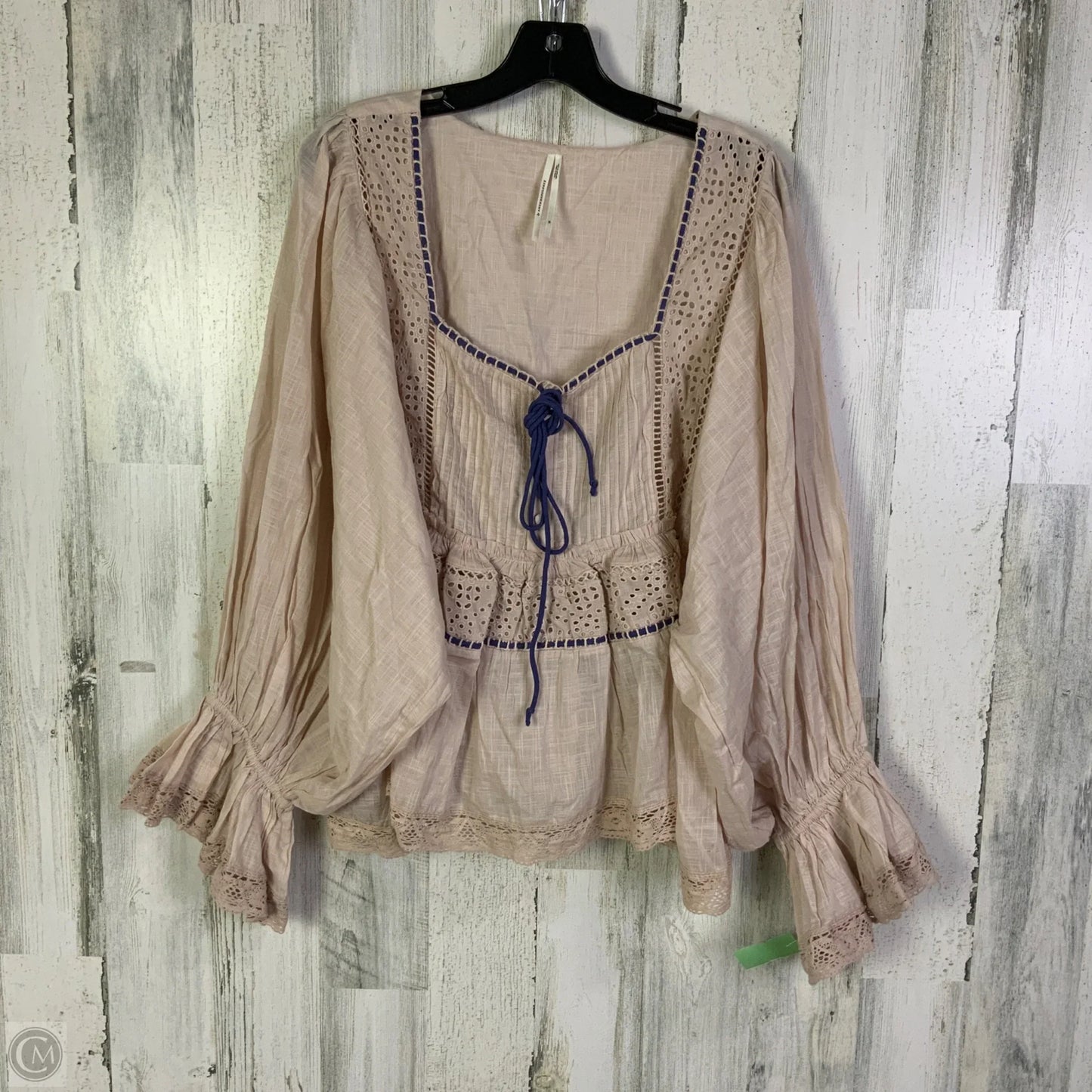 Top Long Sleeve By Anthropologie In Pink, Size: 1x