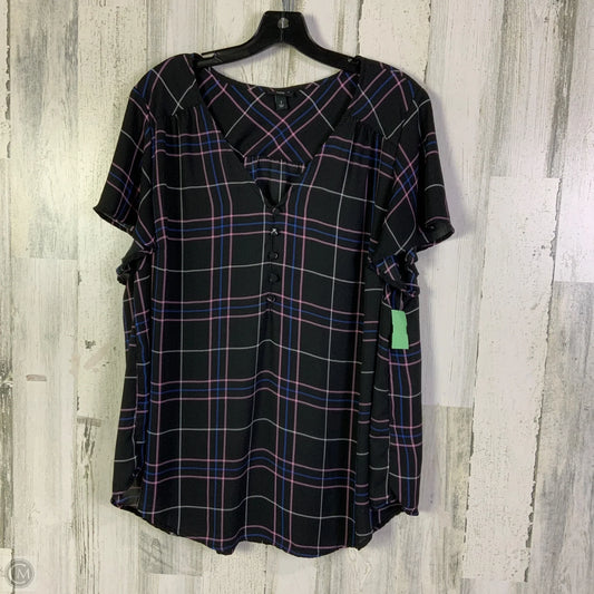Blouse Short Sleeve By Torrid In Black, Size: 1x