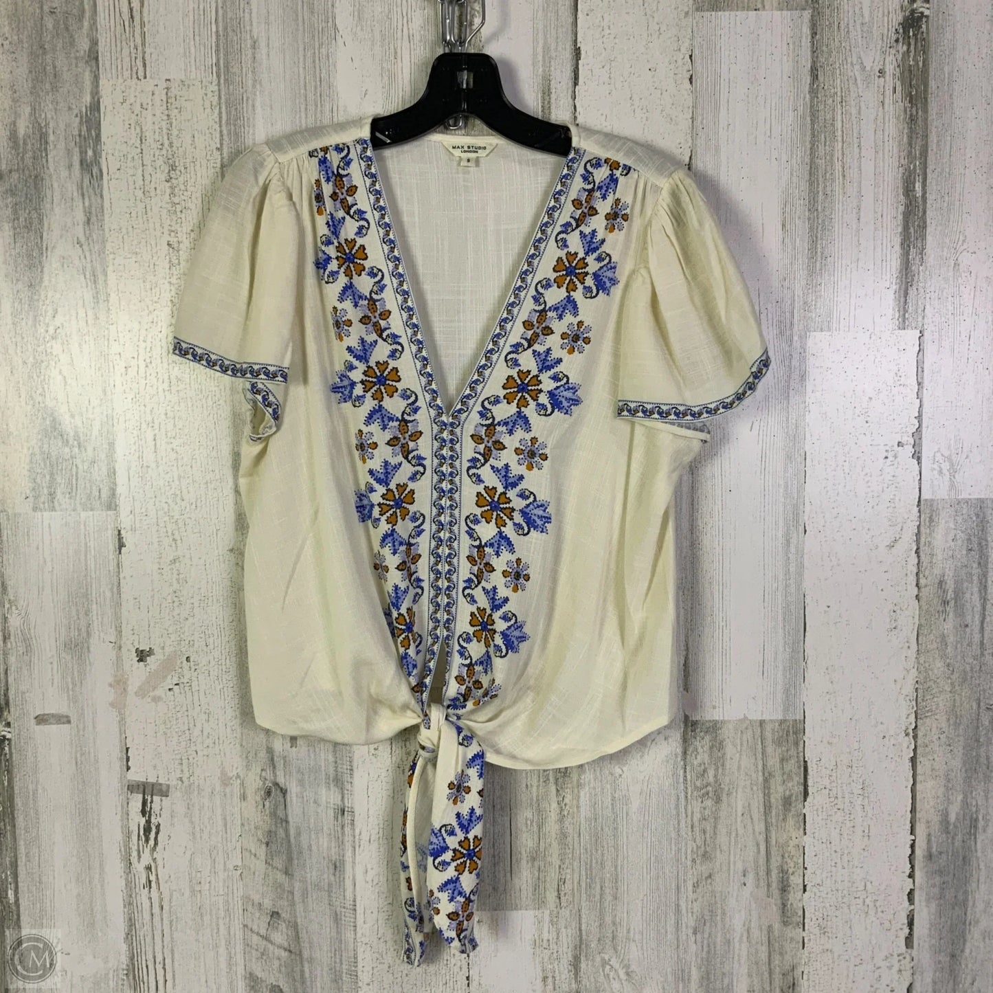 Skirt Set 2pc By Max Studio In Blue & White, Size: S