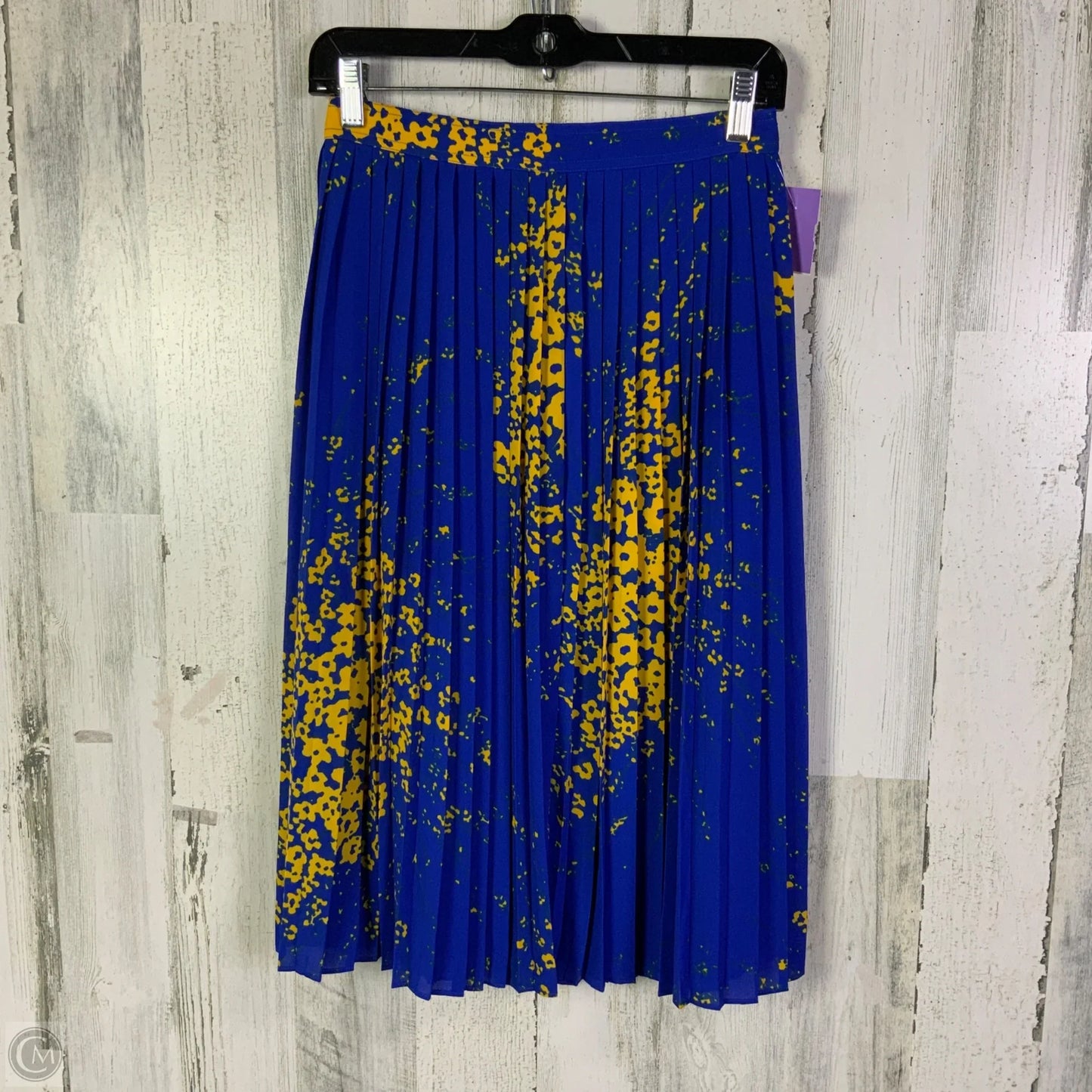 Skirt Midi By J. Crew In Blue & Yellow, Size: 0