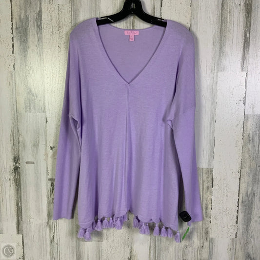 Top Long Sleeve Designer By Lilly Pulitzer In Purple, Size: L