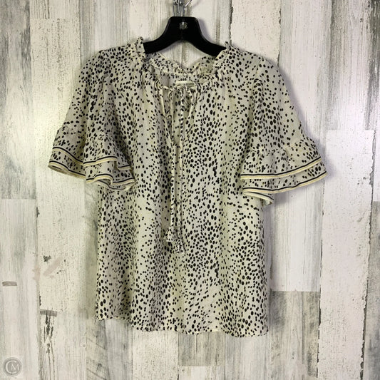 Blouse Short Sleeve By Max Studio In Cream, Size: M