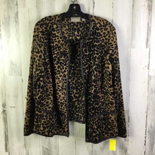 Cardigan By Chicos In Animal Print, Size: Xl