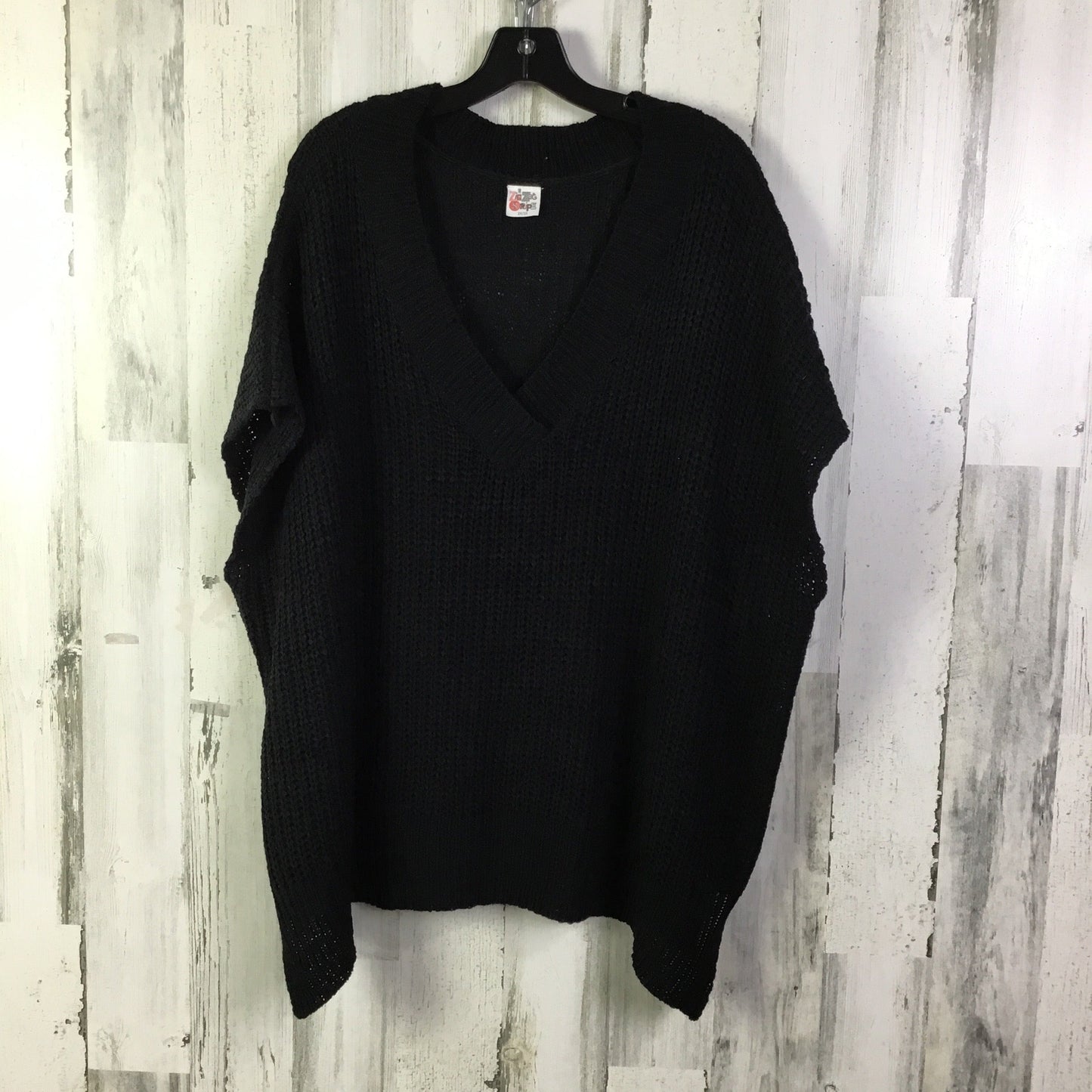 Vest Sweater By Clothes Mentor In Black, Size: 2x