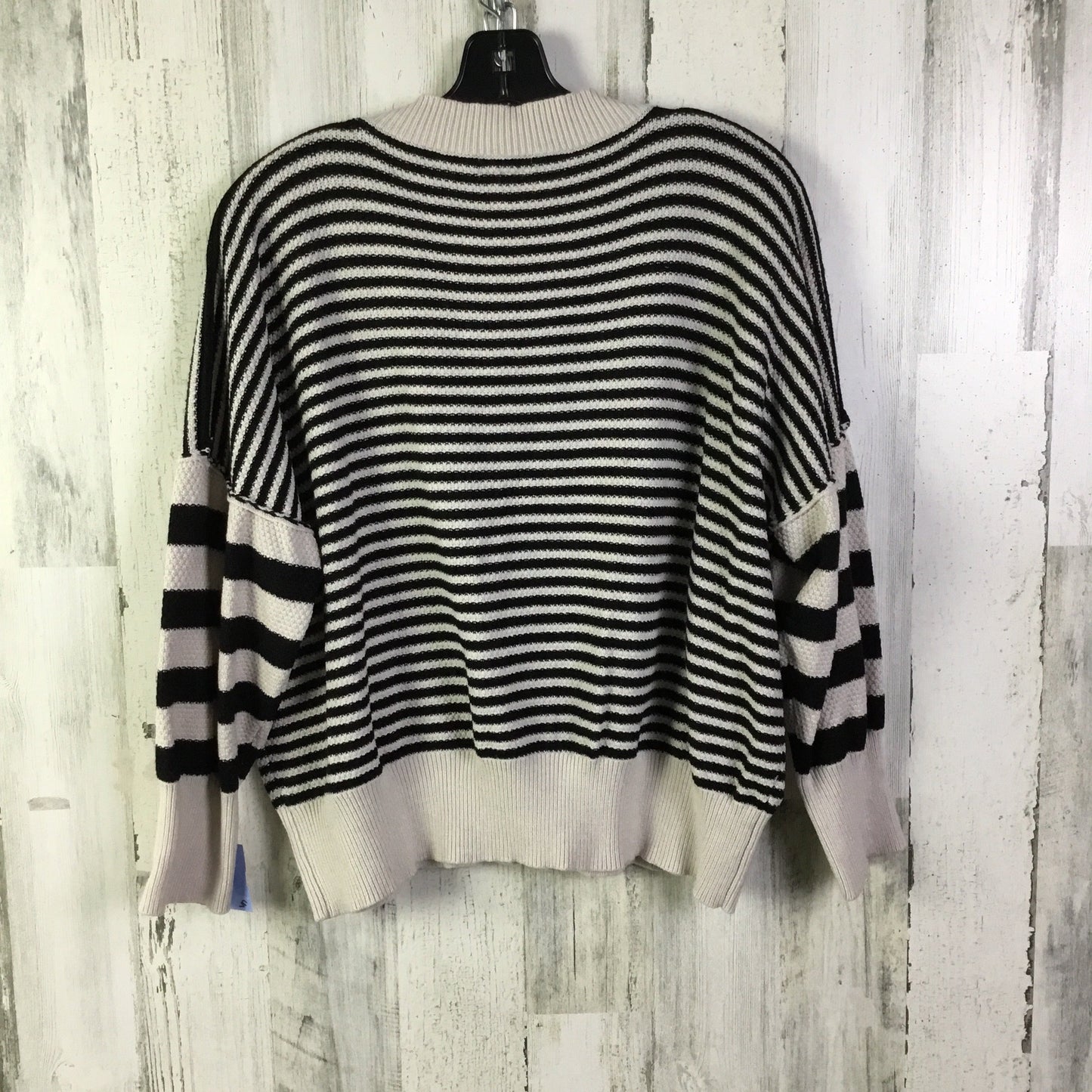 Sweater By White Birch In Black & Cream, Size: M