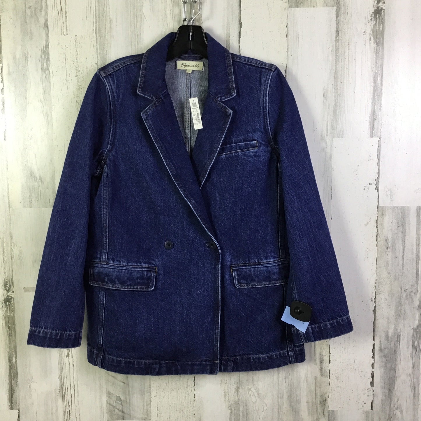 Blazer By Madewell In Blue Denim, Size: S