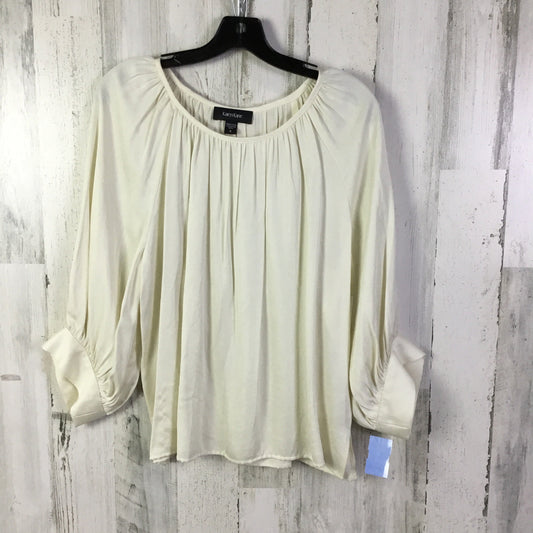 Blouse 3/4 Sleeve By Karen Kane In Cream, Size: S