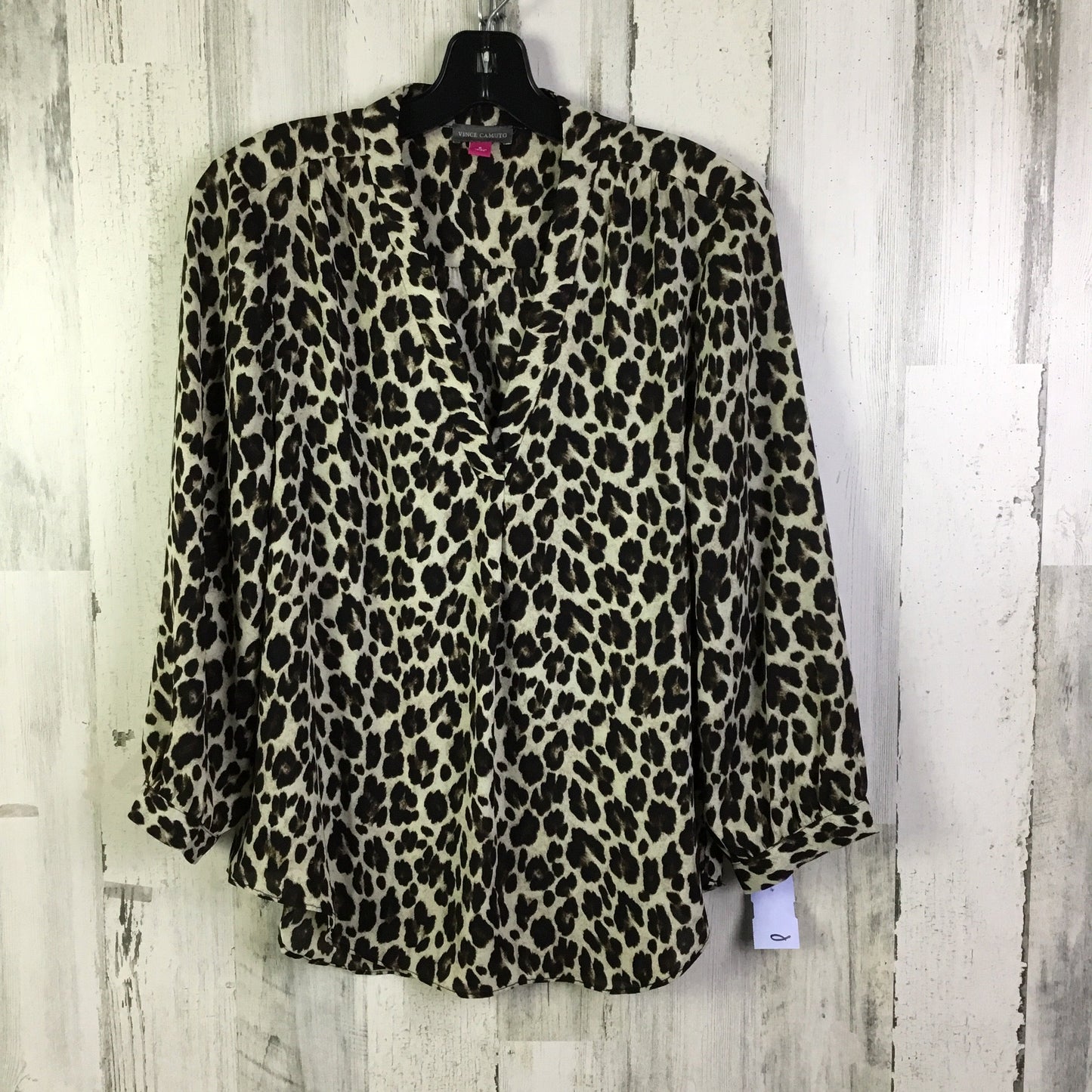 Blouse 3/4 Sleeve By Vince Camuto In Animal Print, Size: S