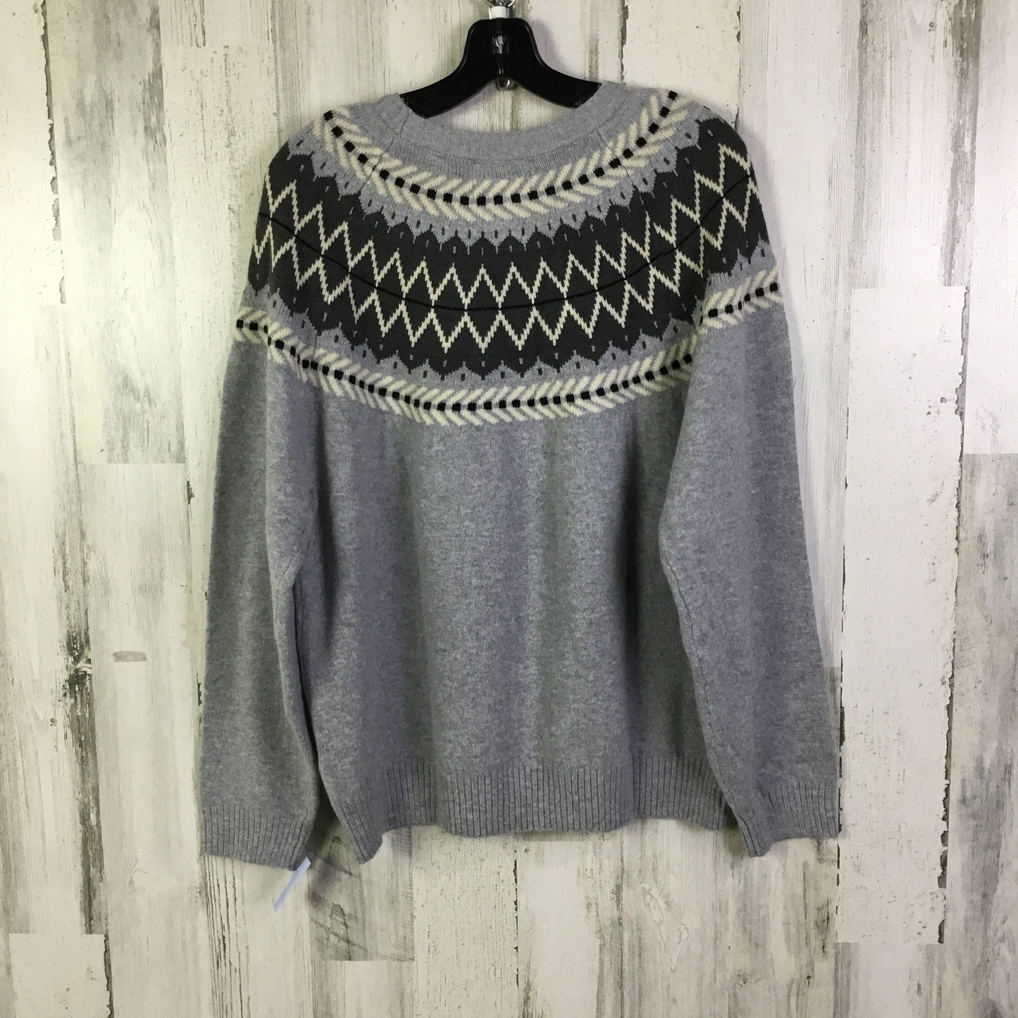 Sweater By Weatherproof In Grey, Size: L