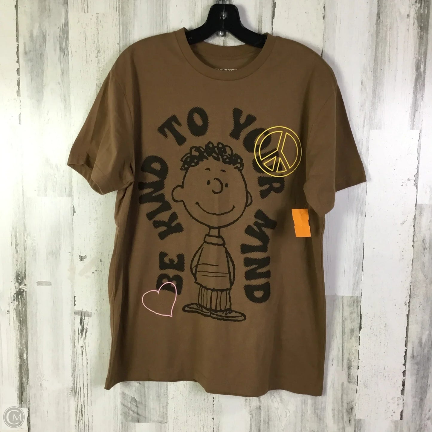 Top Short Sleeve Basic By Clothes Mentor In Brown, Size: L