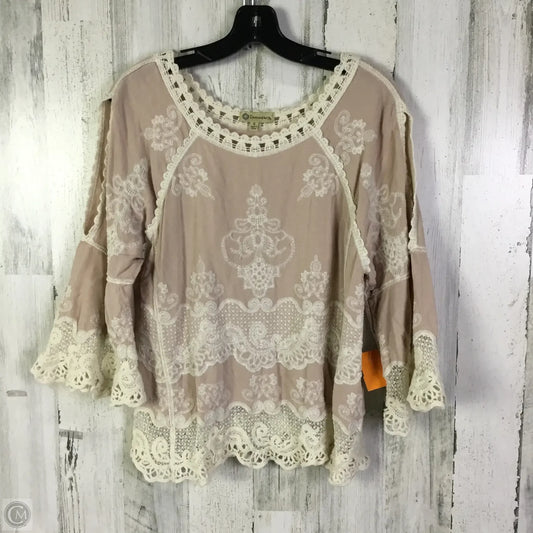 Top 3/4 Sleeve By Democracy In Pink, Size: S