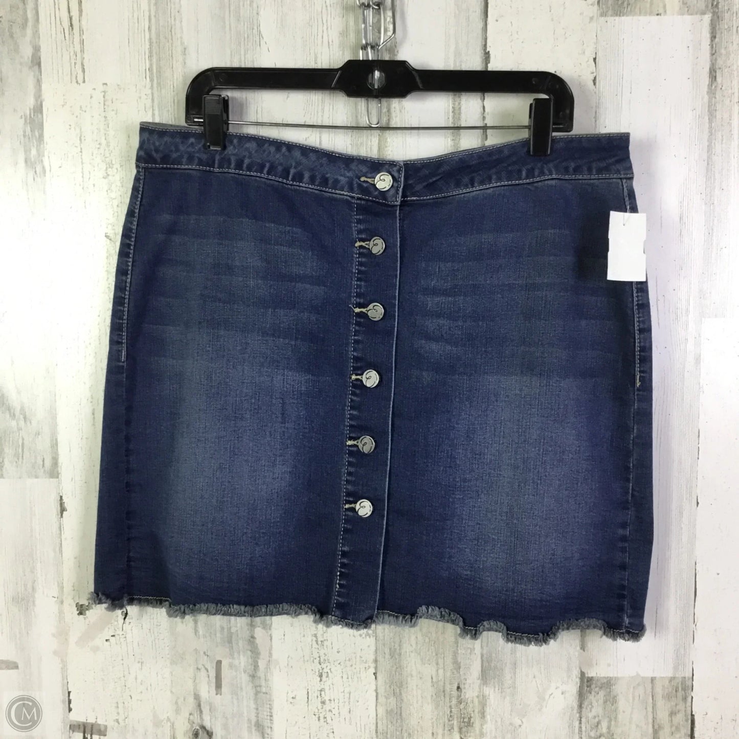 Skirt Mini & Short By Earl Jean In Blue Denim, Size: 16