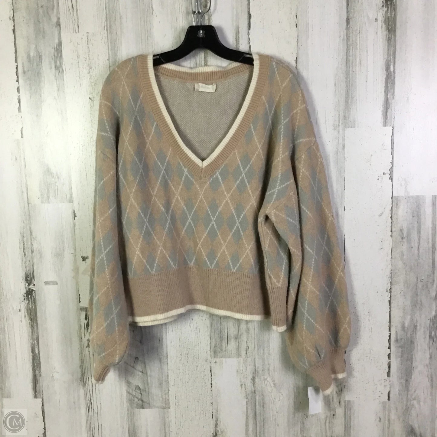 Sweater By Altard State In Grey & Tan, Size: L