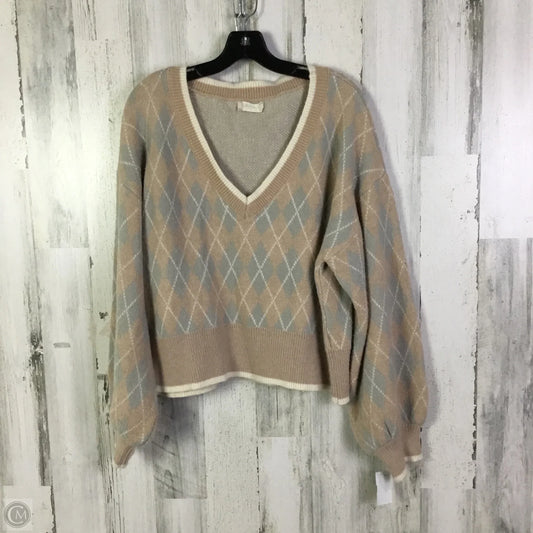 Sweater By Altard State In Grey & Tan, Size: L