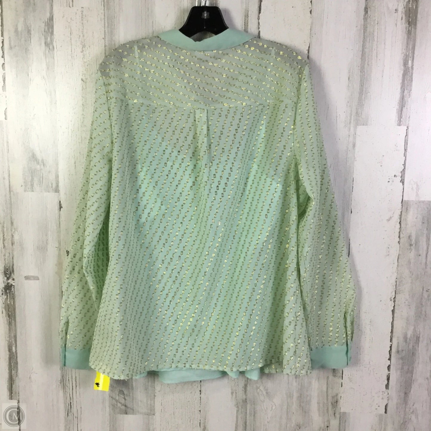 Blouse Long Sleeve By Worthington In Green, Size: Xl