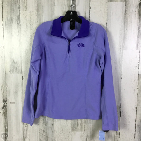 Athletic Top Long Sleeve Collar By The North Face In Blue, Size: S