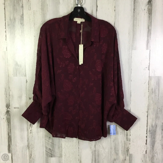 Blouse Long Sleeve By Lovestitch In Red, Size: M