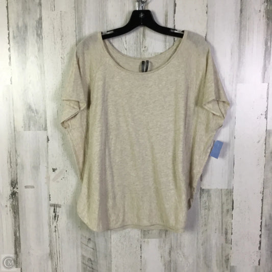 Top Short Sleeve By Anthropologie In Cream, Size: M