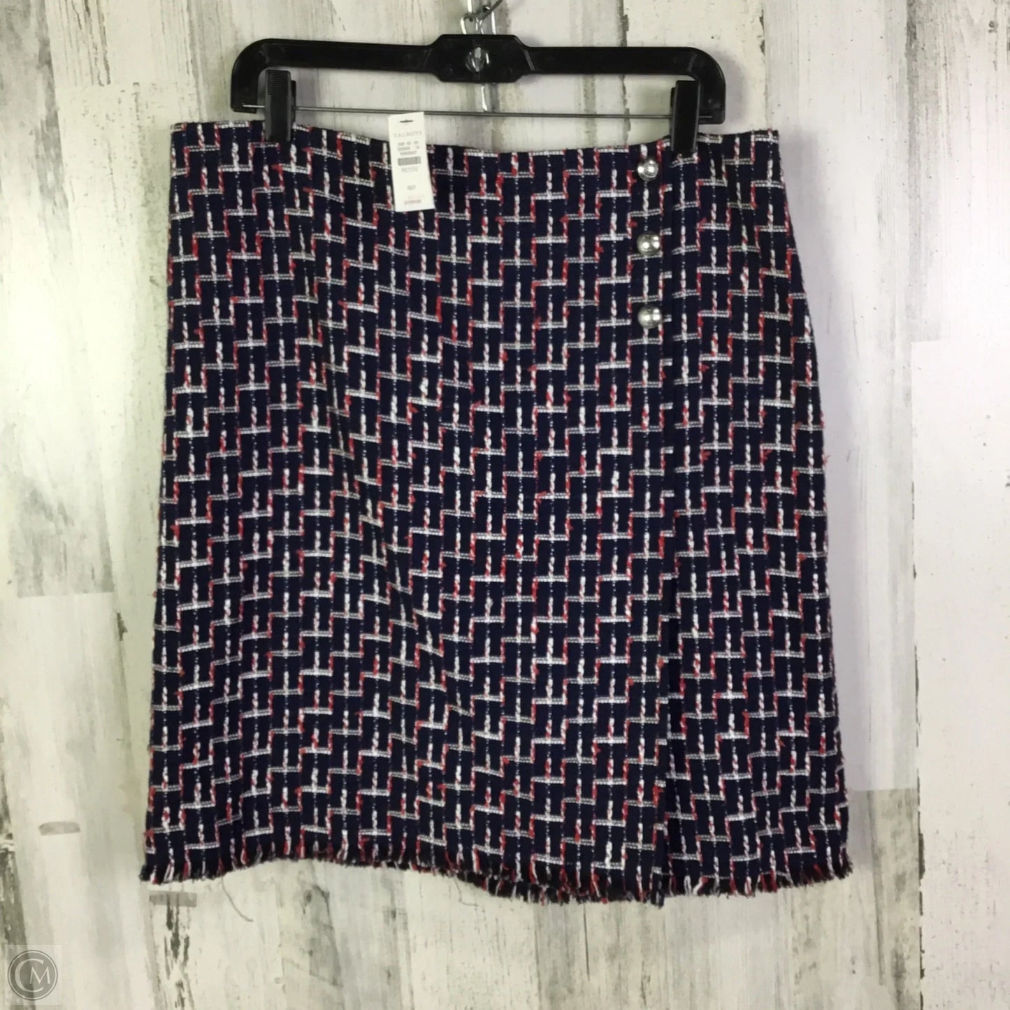 Skirt Midi By Talbots In Blue & Red & White, Size: 16