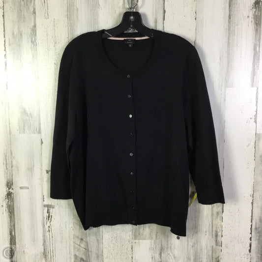Sweater Cardigan By Talbots In Black, Size: 2x