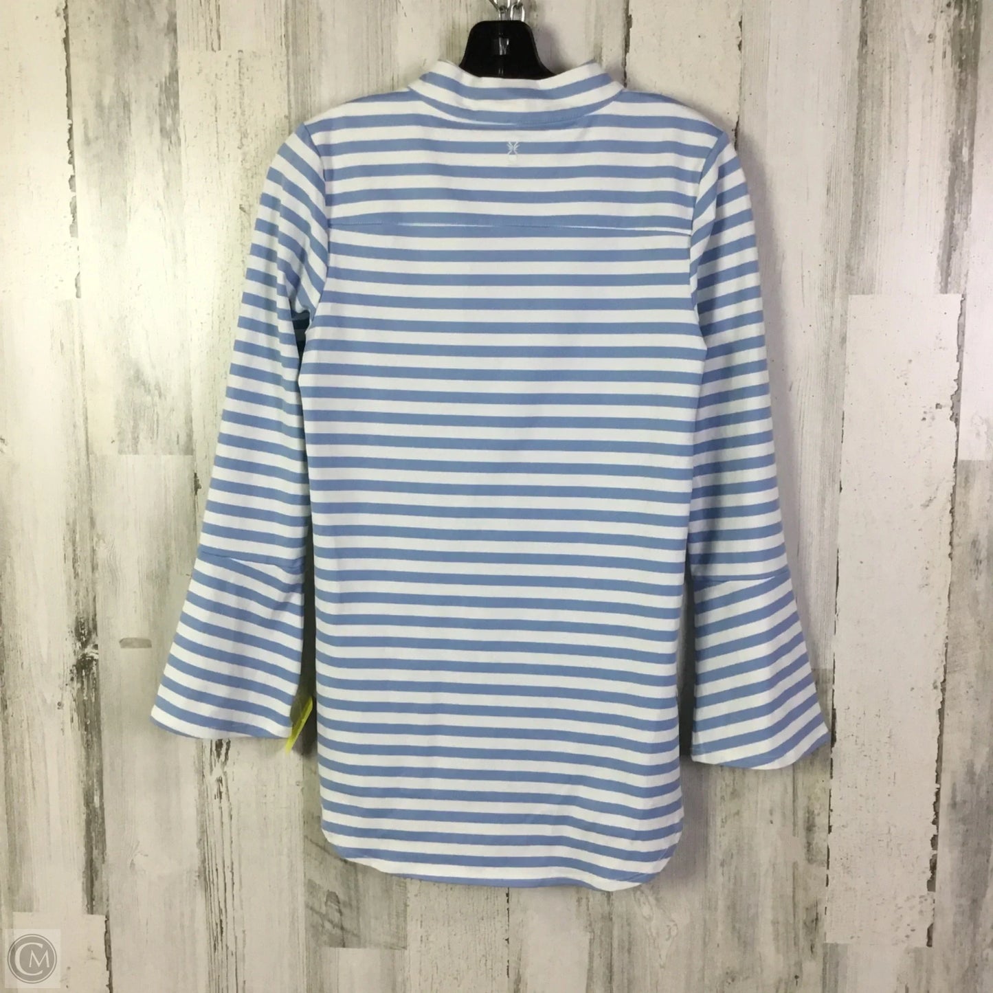 Athletic Top Long Sleeve Collar By Clothes Mentor In Blue & White, Size: Xs