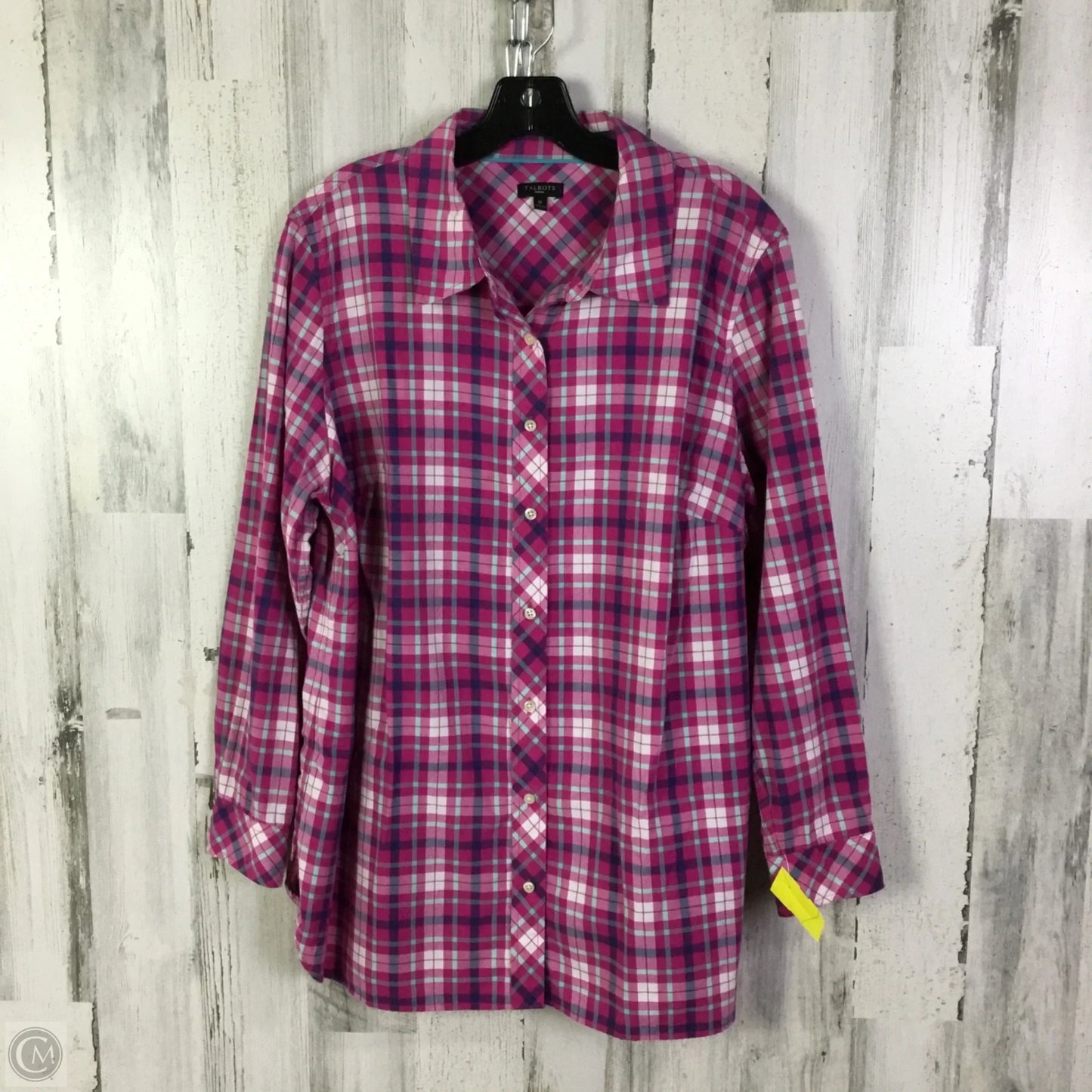 Top Long Sleeve By Talbots In Pink, Size: 1x