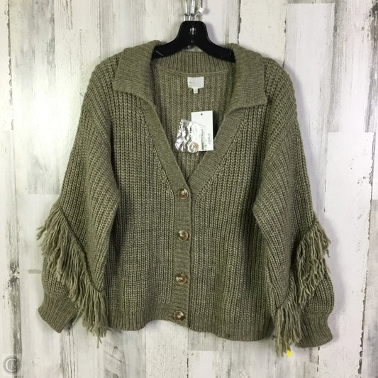 Sweater Cardigan By Dee Elly In Tan, Size: S
