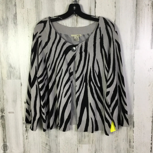 Sweater Cardigan By Evie In Grey, Size: Xl
