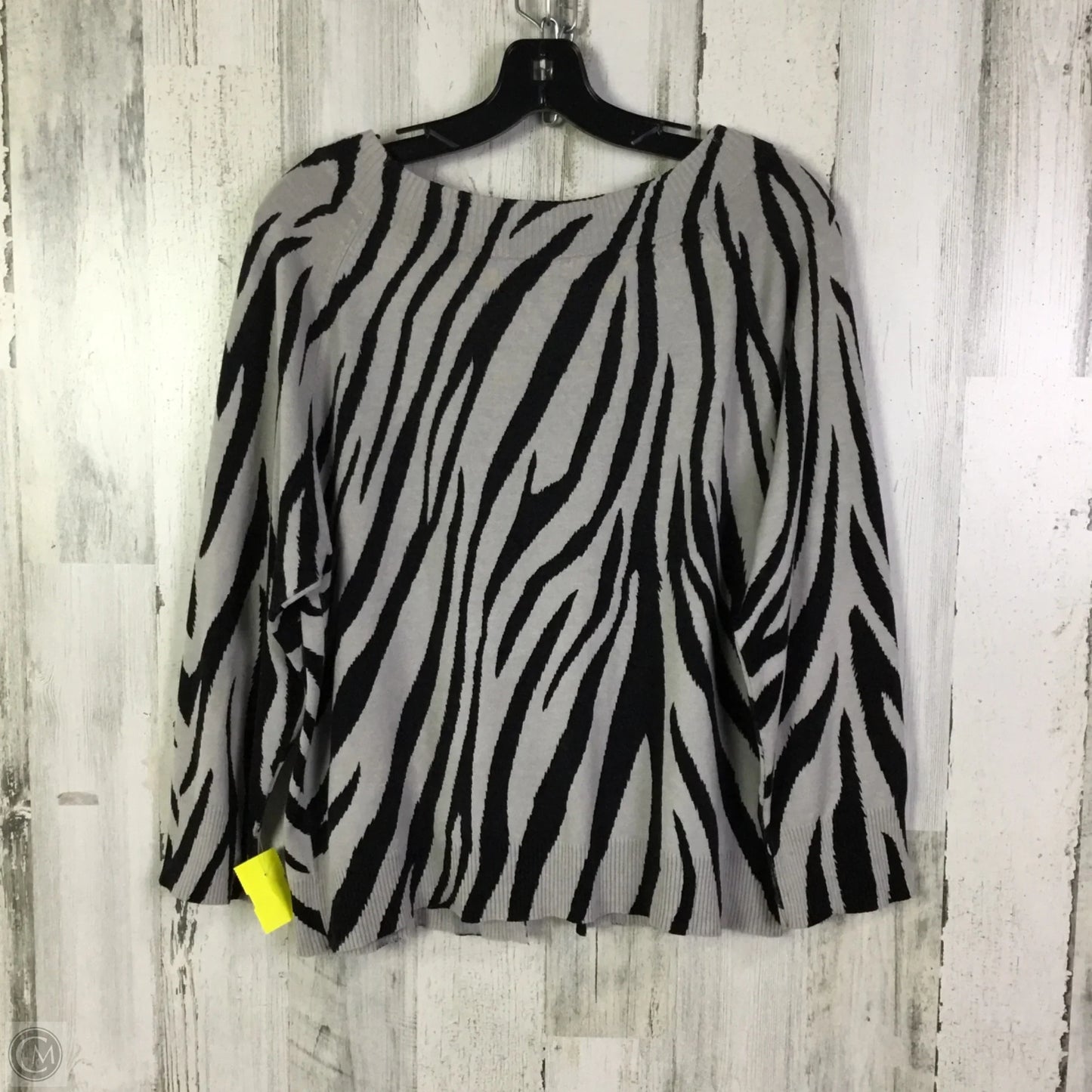 Sweater Cardigan By Evie In Grey, Size: Xl