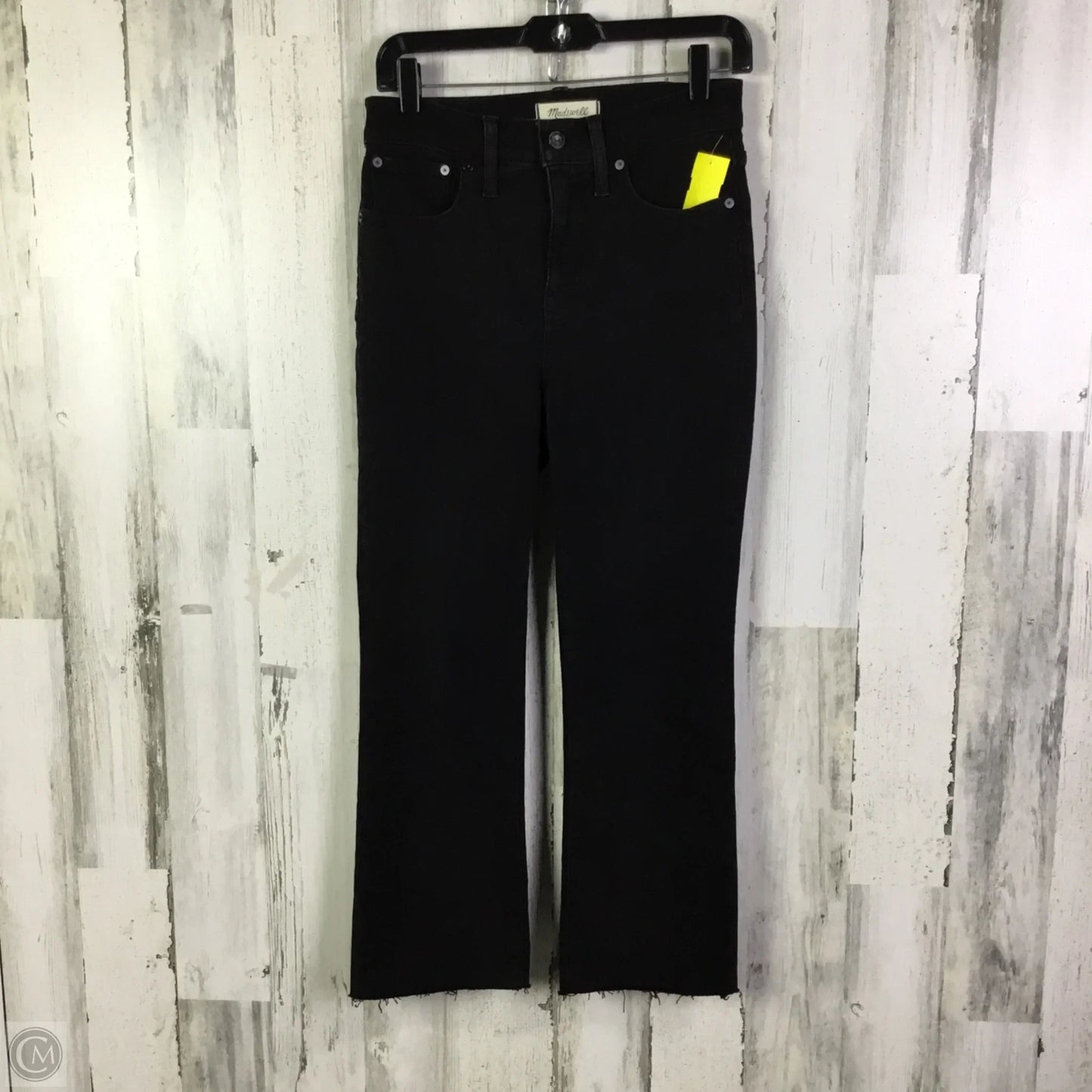 Jeans Straight By Madewell In Black Denim, Size: 4p