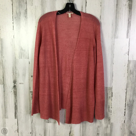 Sweater Cardigan By Eileen Fisher In Pink, Size: 1x