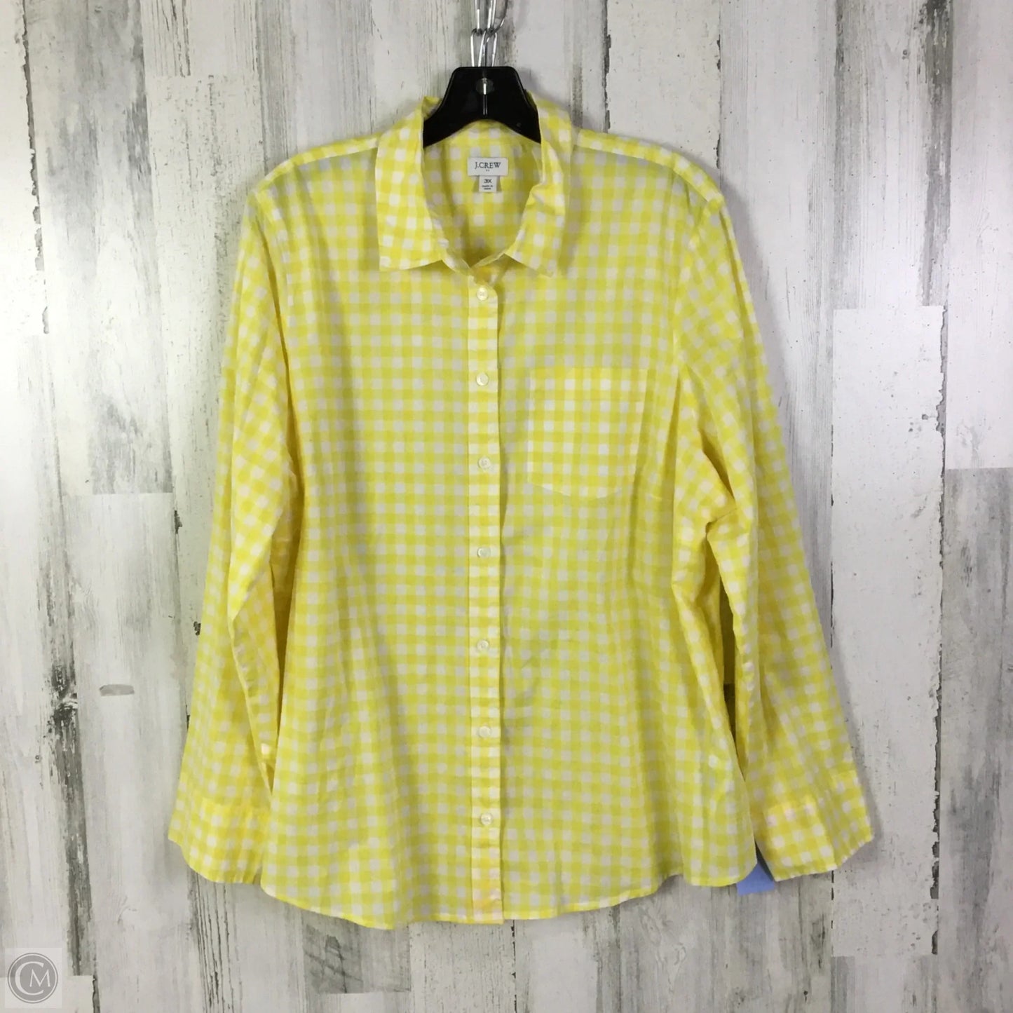 Top Long Sleeve By J. Crew In Yellow, Size: 3x