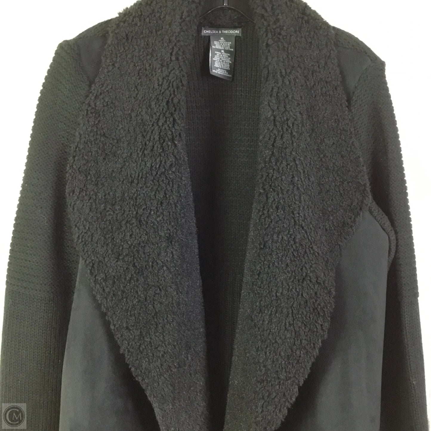 Cardigan By Chelsea And Theodore In Black, Size: Xl