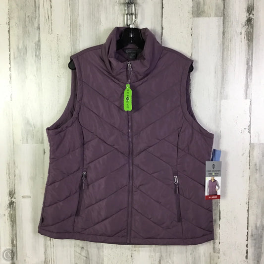 Vest Puffer & Quilted By Free Country In Purple, Size: Xl
