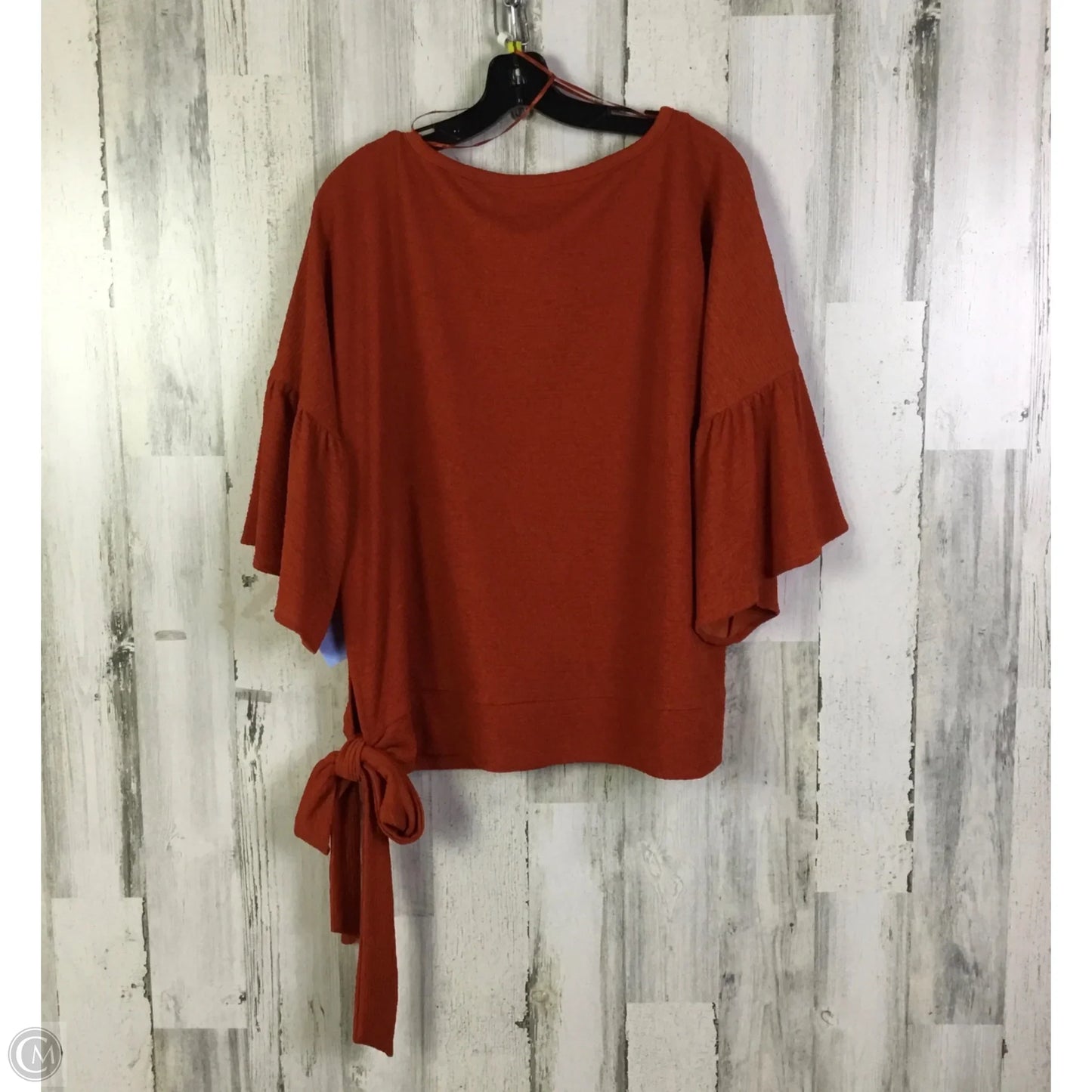 Top 3/4 Sleeve By Michael By Michael Kors In Orange, Size: 1x