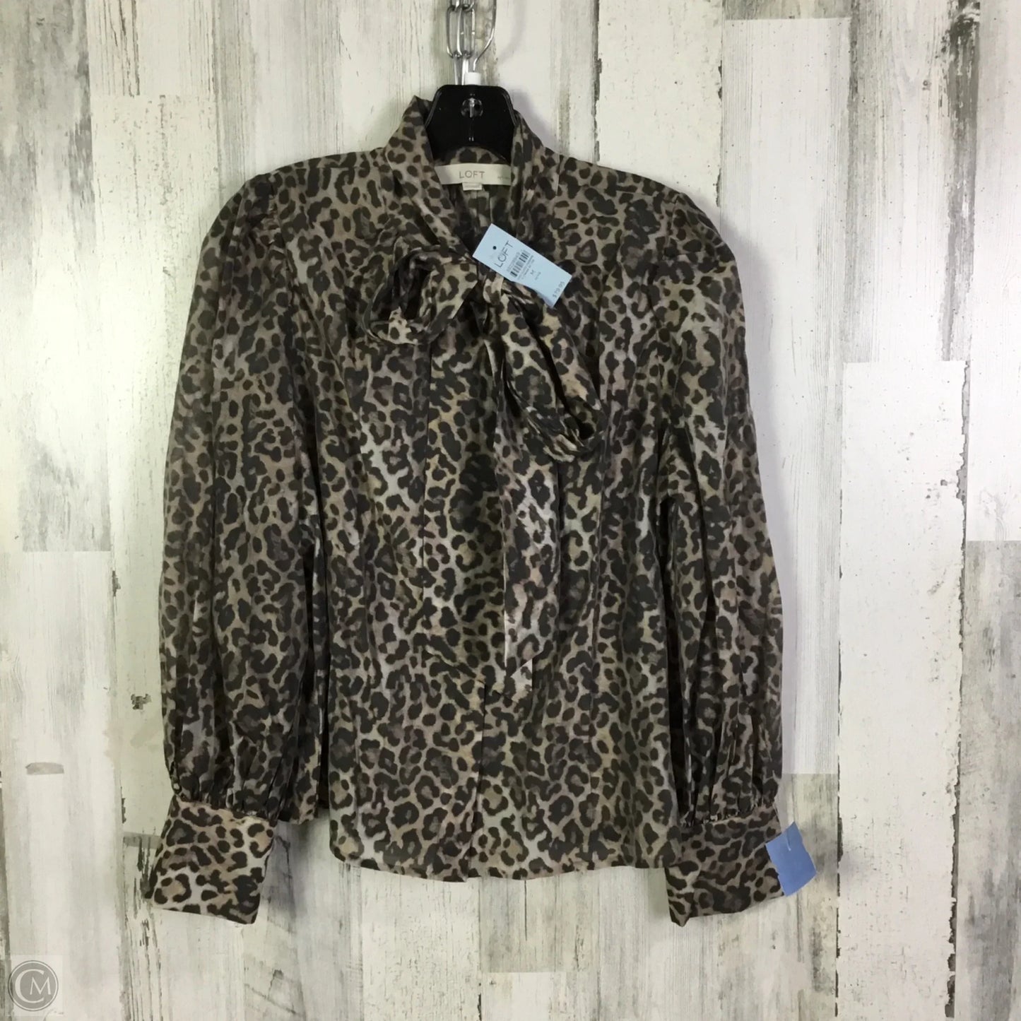Top Long Sleeve By Loft In Animal Print, Size: Mp