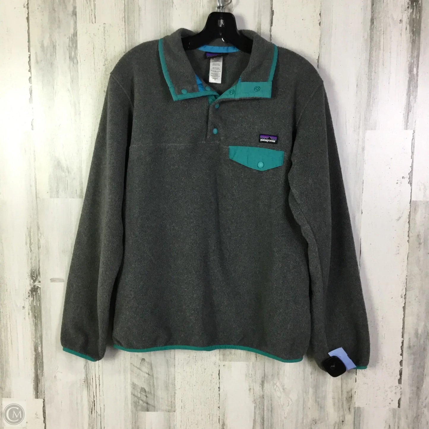 Athletic Jacket By Patagonia In Grey, Size: M