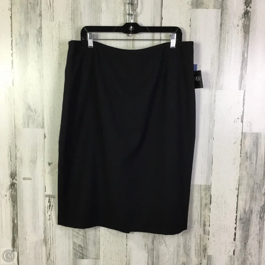 Skirt Midi By Kasper In Black, Size: 16