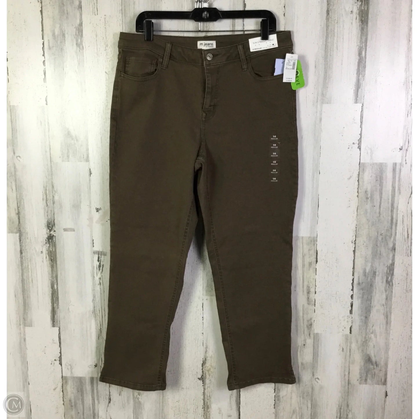 Jeans Straight By Maurices In Brown Denim, Size: 14